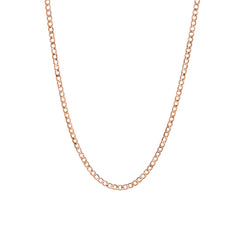 14K Gold Open Curb Link Belly Chain, Small Size Links