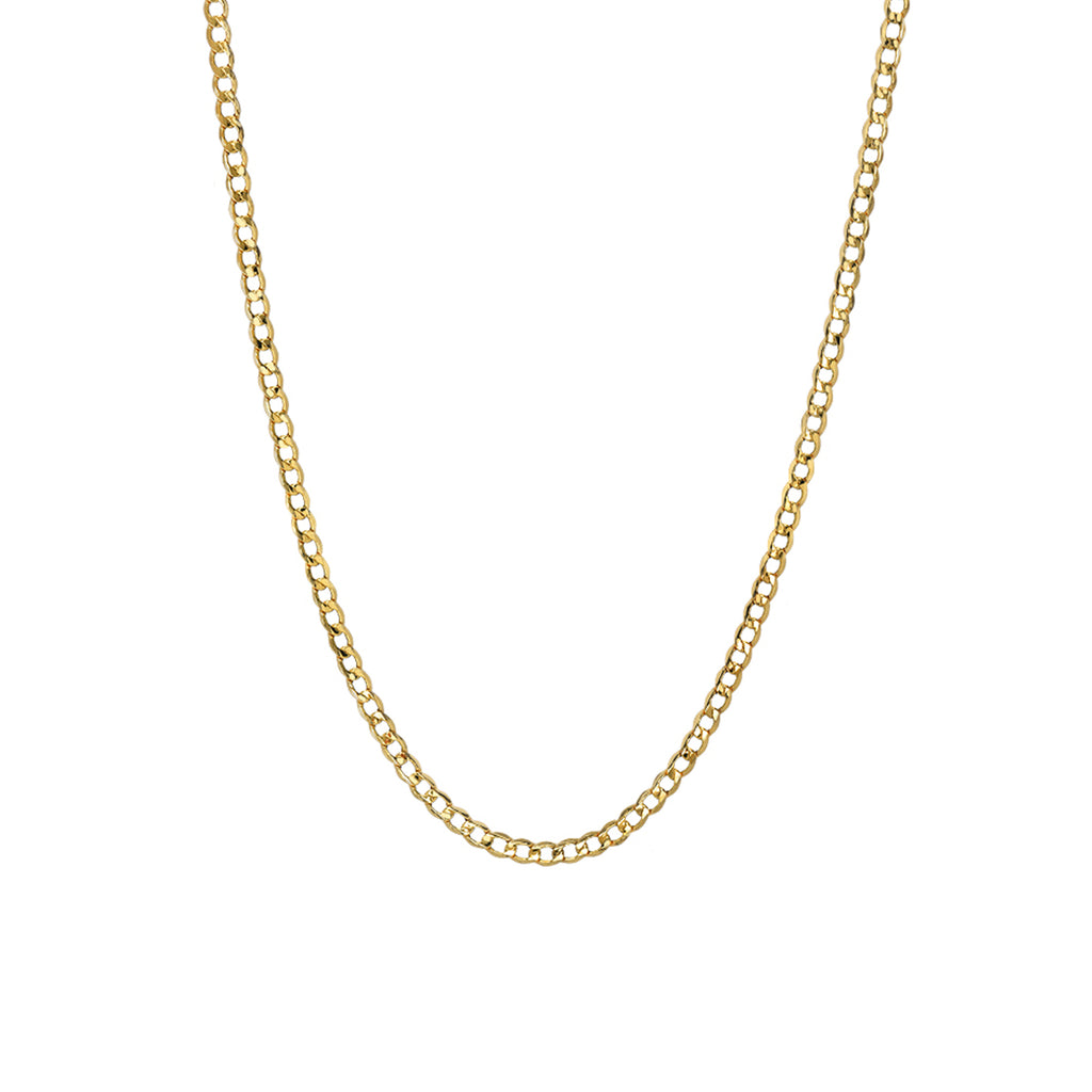 14K Gold Open Curb Link Chain Necklace, Small Size Link ~ In Stock!