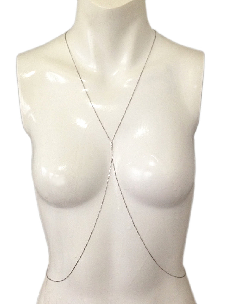 14K Gold Pavé Diamond Bar Body Chain Harness – Nana Bijou
