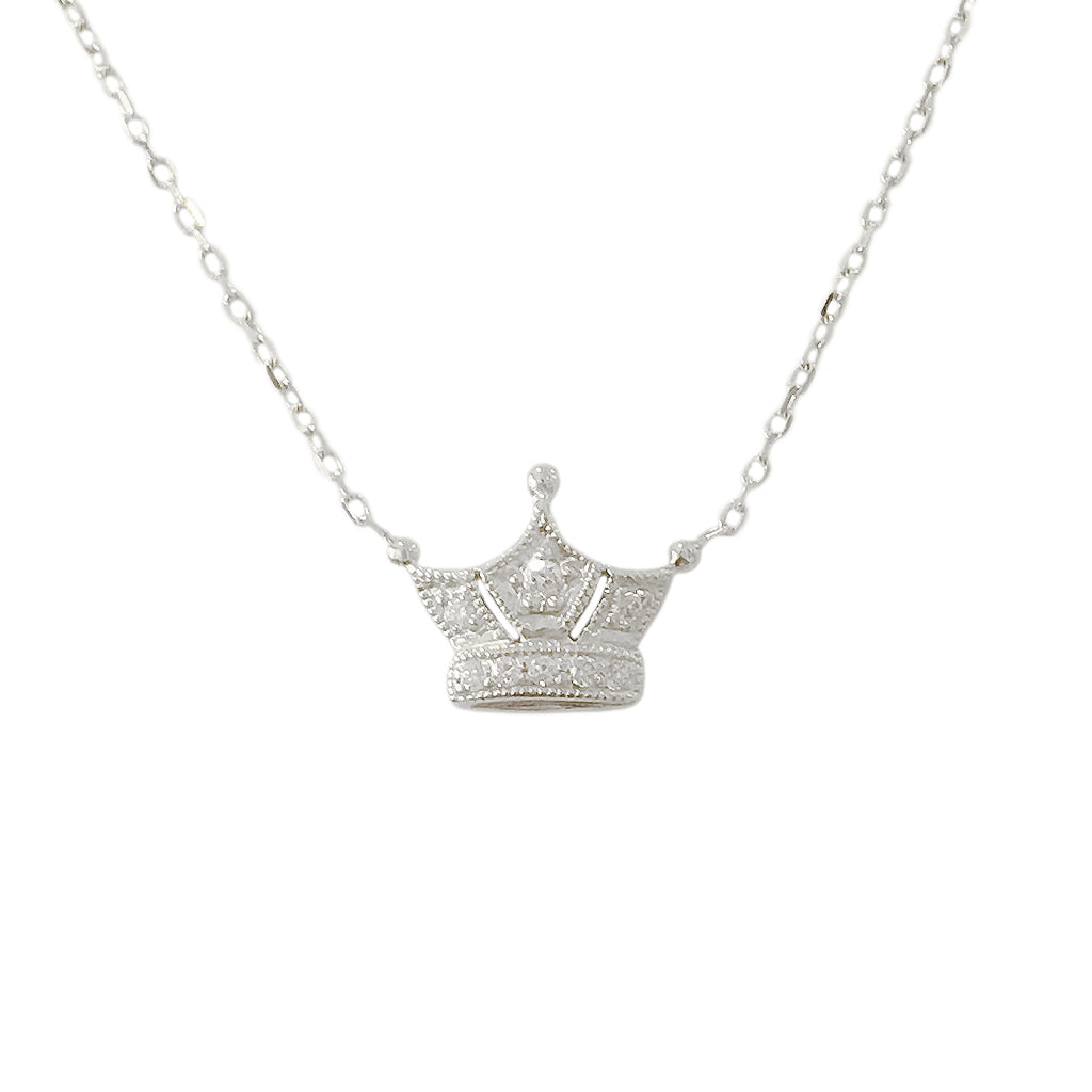 Buy Pearl With A Crown Rose Gold Plated Sterling Silver Pendant With Chain  by Mannash™ Jewellery