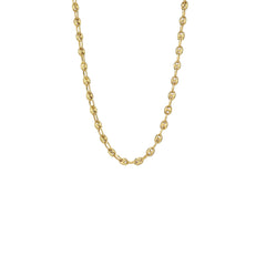 14K Gold Puffy Mariner Anchor Link Chain Necklace, 4mm Width