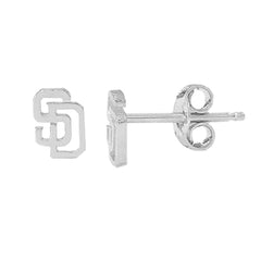 14K Gold "SD" Logo Initials Stud Earring
