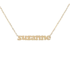 14K Gold Baby Nameplate Necklace ~ Block, Old English or Script Font