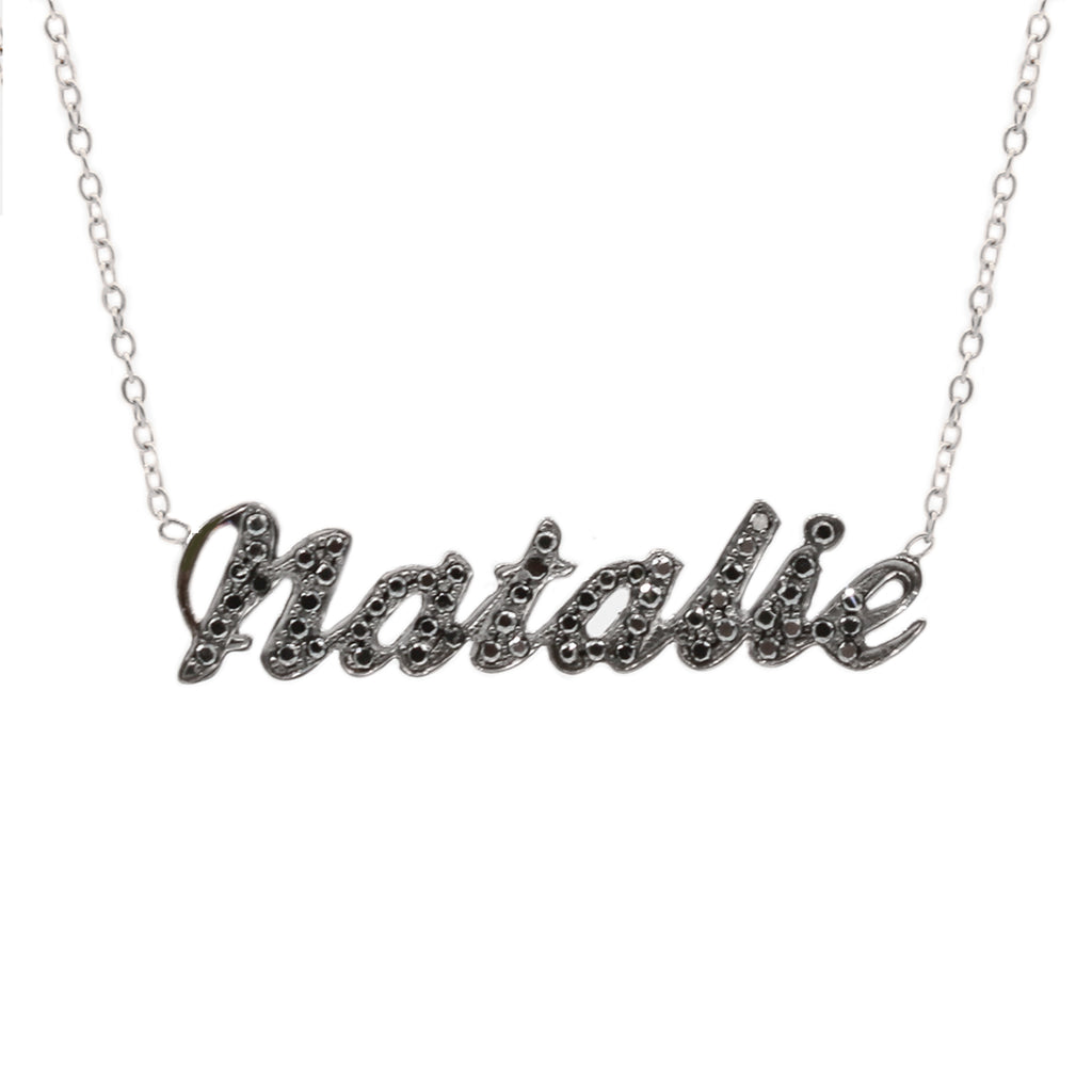 Diamond nameplate pendant Clearance