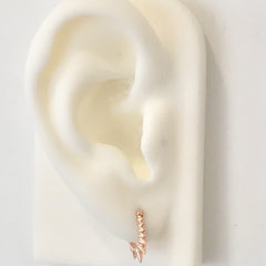 Spike Collection: 14K Gold Spike Huggie Hoop Earrings, Small Size ~ In Stock!
