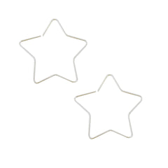 14K Gold Small Size Star Threader Wire Earrings
