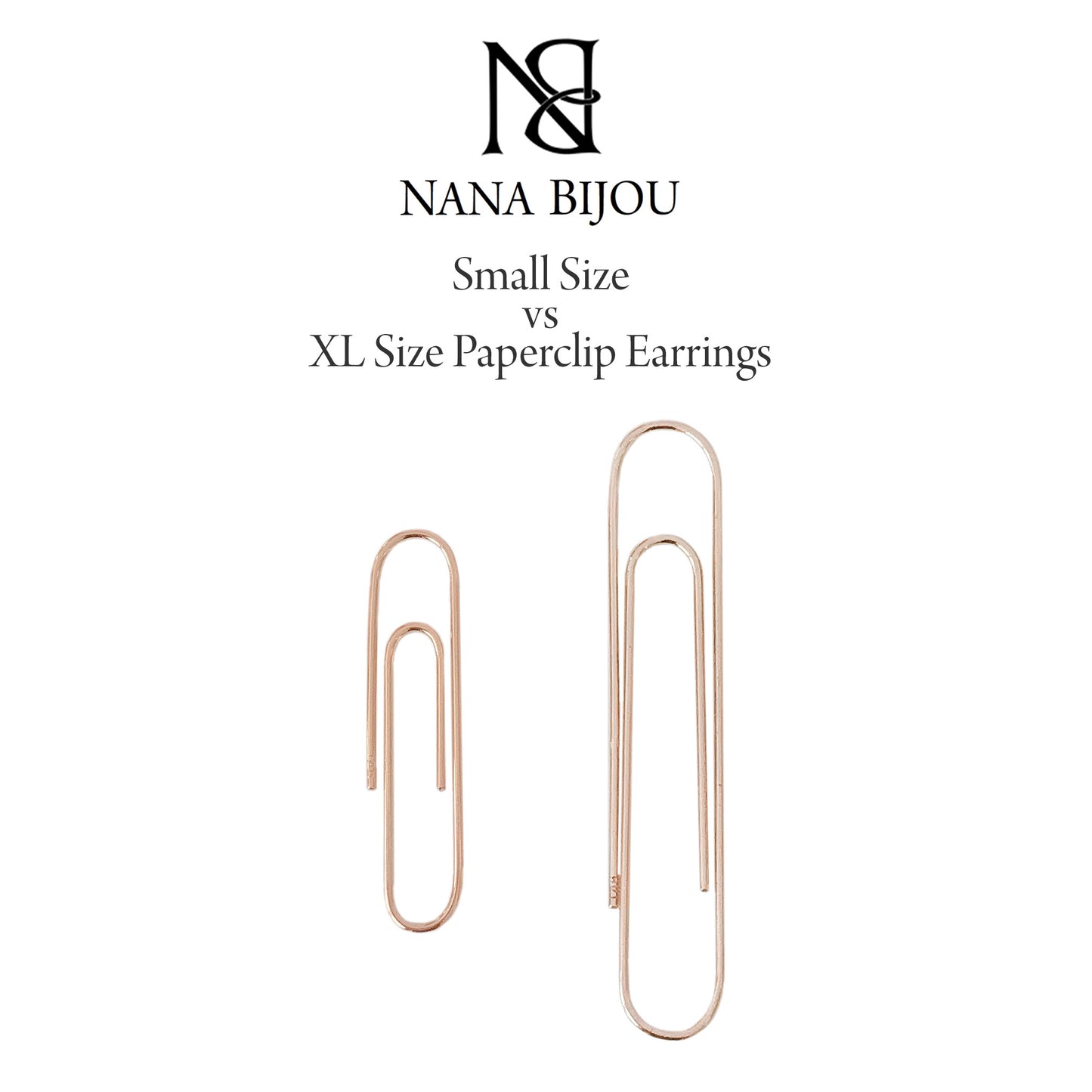 14K Gold Small Size Paperclip Threader Wire Earrings