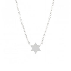 14K Gold Star of David Charm Pendant Necklace