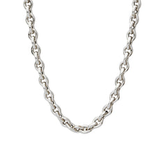14K Gold Thick Marquise Diamond Cut Link Necklace ~ In Stock!