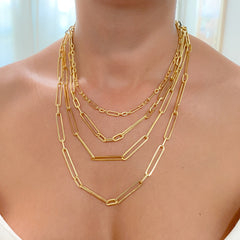14K Gold Extra Elongated Oval Link Chain Necklace