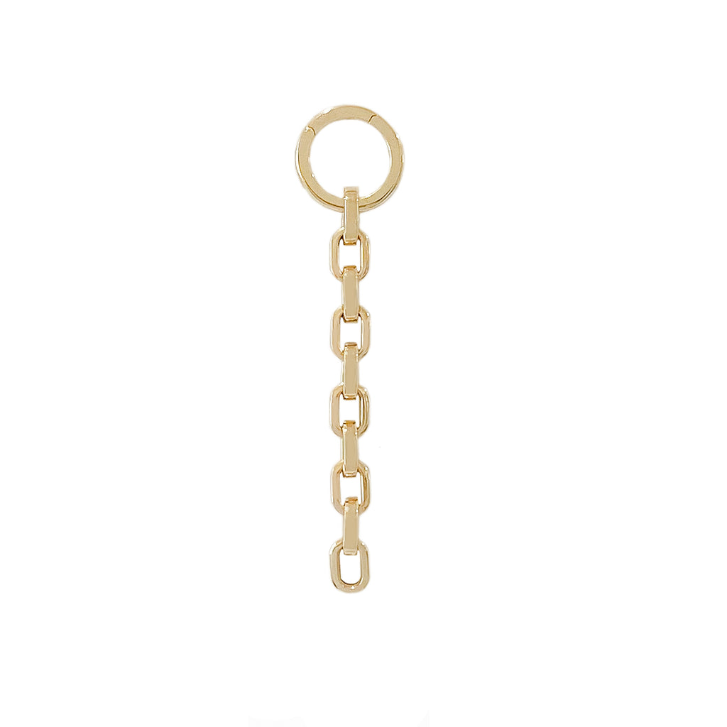 14K Gold Round Enhancer Thick Flat Oval Rolo Link Lariat Chain Extende –  Nana Bijou