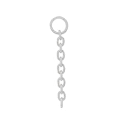 14K Gold Round Enhancer Thick Oval Rustic Link Lariat Chain Extender, Small Size Links