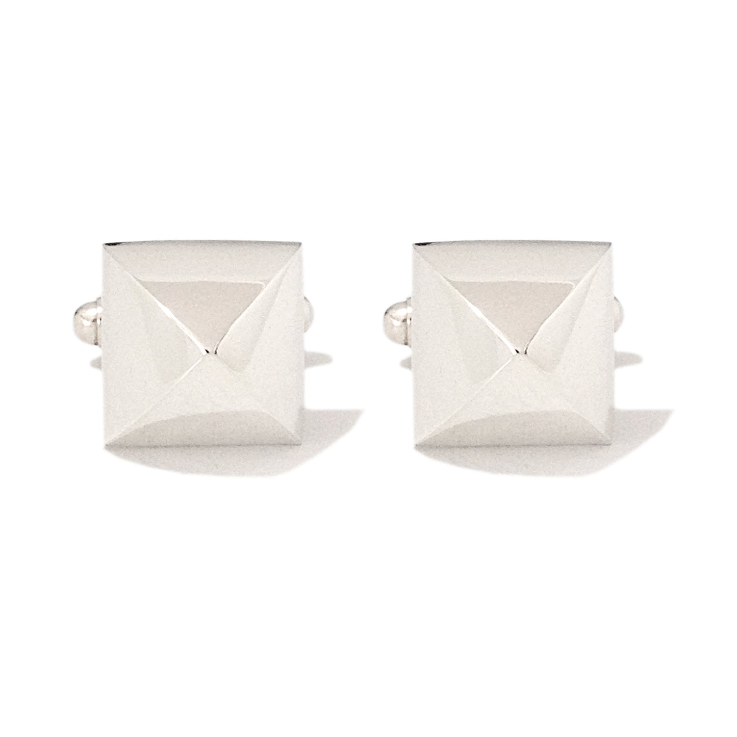 Sterling Silver XL Pyramid Spike Cufflinks