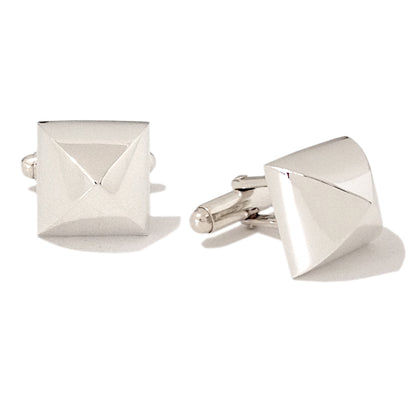 Sterling Silver XL Pyramid Spike Cufflinks