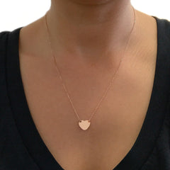 14K Gold Engravable Sweetheart Necklace