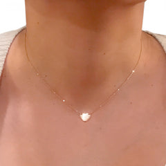 14K Gold Engravable Sweetheart Necklace