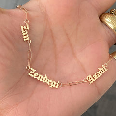 14K Gold Farsi "Woman Life Freedom" Necklace
