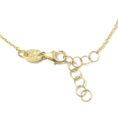 14K Gold Diamond Fringe Choker Charm Necklace