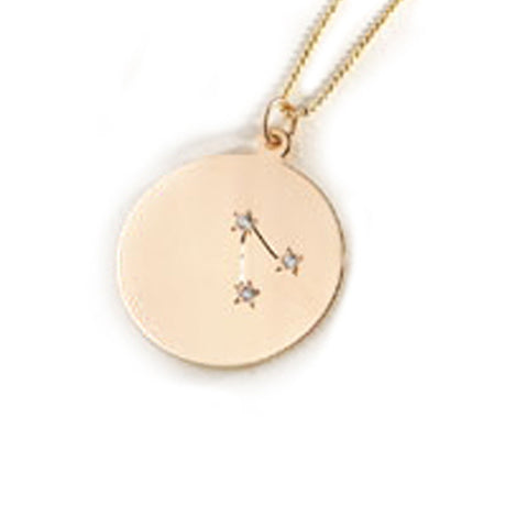 Zodiac Constellation Collection: Aries 14K Gold & Diamond Pendant Necklace