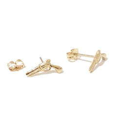 14K Gold Gun Stud Earrings