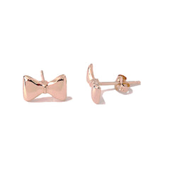 14K Gold Bowtie Stud Earrings