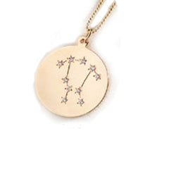 Zodiac Constellation Collection: Gemini 14K Gold & Diamond Pendant Necklace