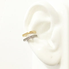 Spike Collection: 14K Gold Pavé Diamond Spike Point Ear Cuff