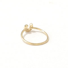 14K Gold Pavé Diamond XS Size Horseshoe Ring
