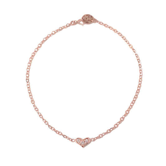 14K Gold Pavé Diamond XS Sweetheart Bracelet