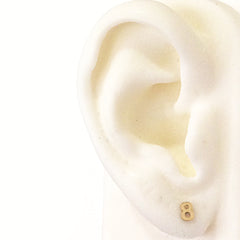 14K Gold Single Digit Number Stud Earring