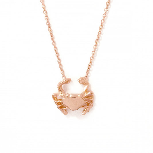14K Gold XS Crab Necklace
