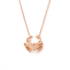 14K Gold XS Crab Necklace