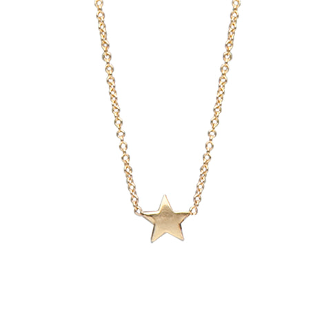 14K Gold XS Star Necklace