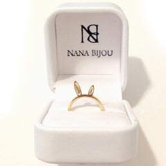 14K Gold Bunny Ring