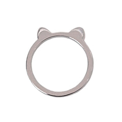 14K Gold Pavé Pink Sapphire Kitty Ring