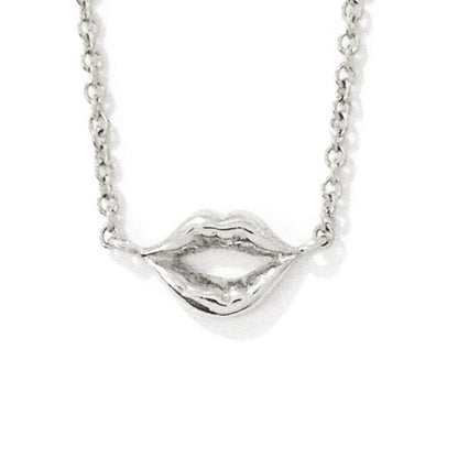 14K Gold Lip Pout Necklace