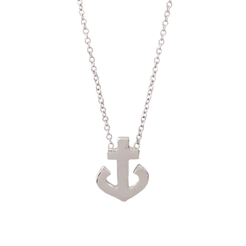 14K Gold Large Anchor Necklace