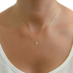 14K Gold Marijuana Leaf Necklace