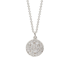 14K Gold Pavé Diamond Full Moon Necklace