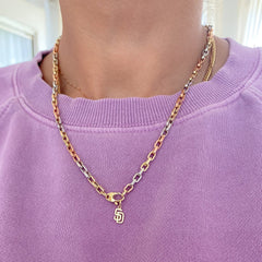 14K Gold SD Logo Necklace