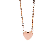 14K Gold Initial Heart Necklace, Small Size