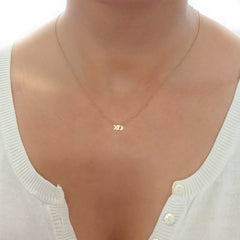 14K Gold 'XO' Charm Pendant Necklace